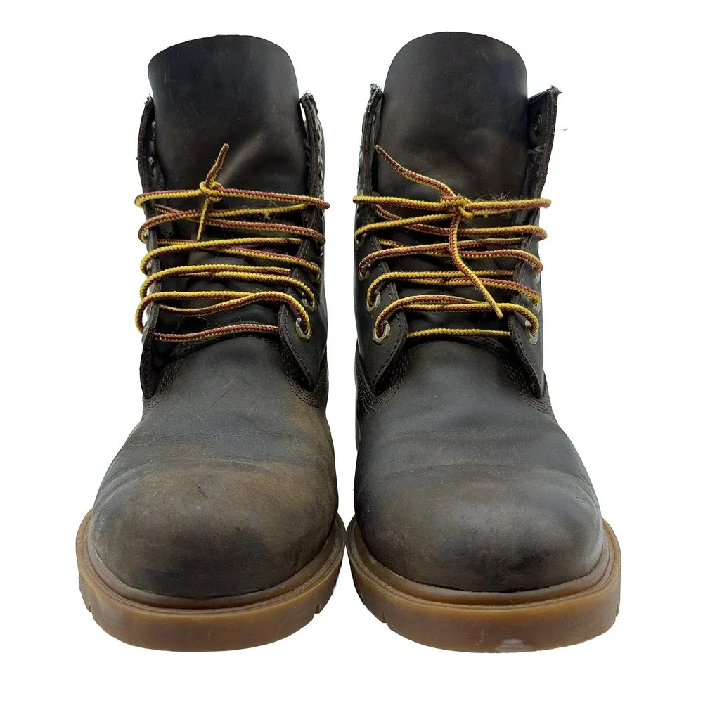 Timberland 6 Inch  Dark Brown Leather Waterproof Boots Primaloft A111Q Size 10.5